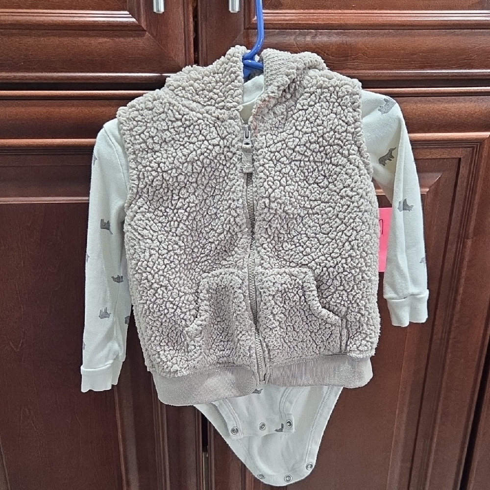 Carter's Cream and Gray Kids Matching Set